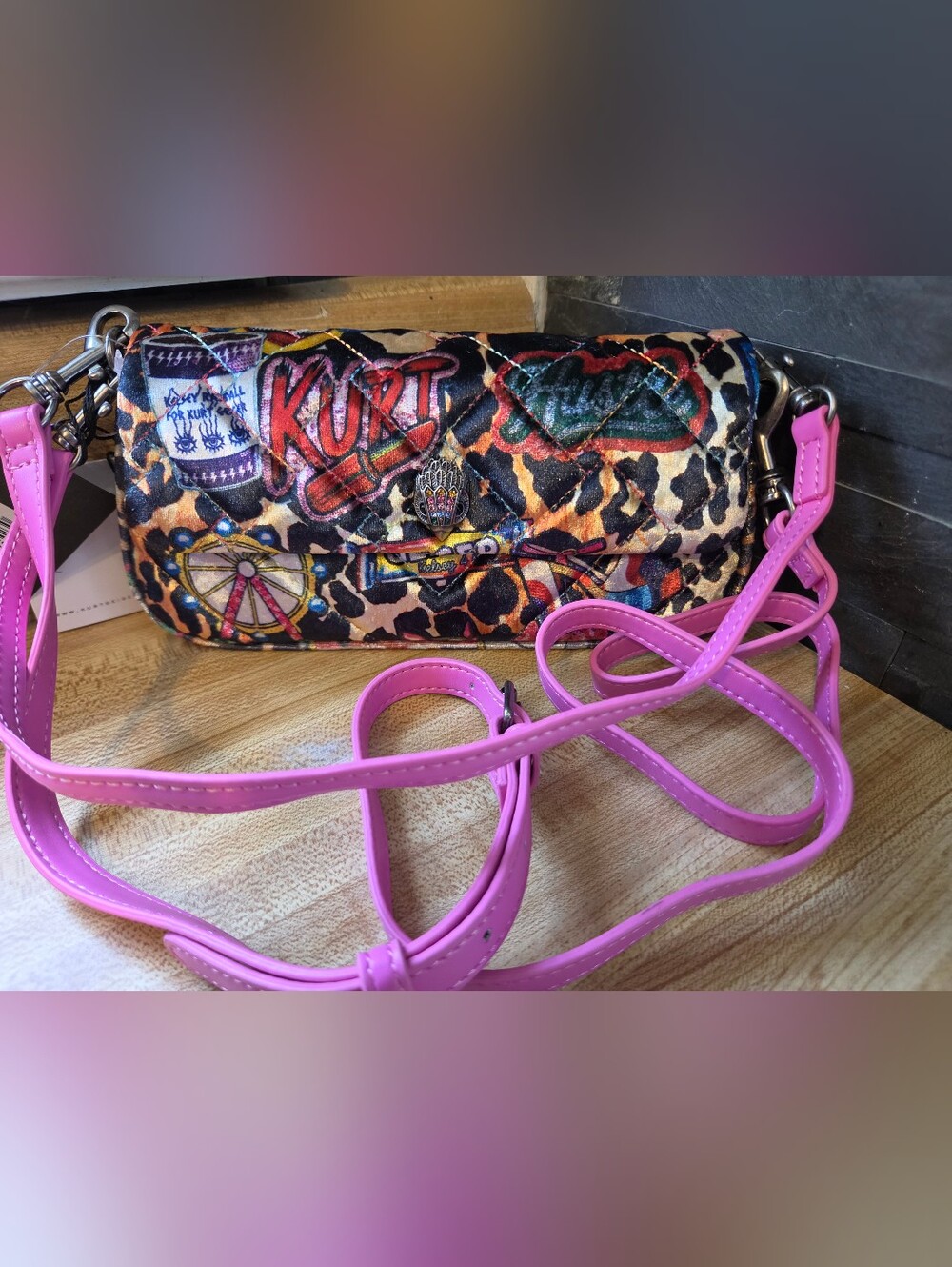 Kurt Geiger × Kelsey Randall NWT Collab Velour Pickle Bag & Dustbag